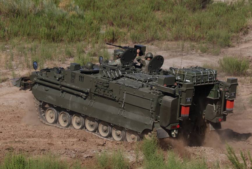 Vista trasera del “Castor”, de los que GDELS-SBS está entregando 36 unidades del Ejército de Tierra.