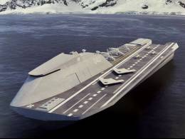 As� ser�a el portadrones de combate de Rusia, con capacidad para llevar hasta 20 modernos UCAV. (USC) 