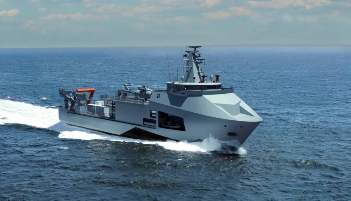 Imagen, digital del futuro ORP “Ratownik”. (foto Stocznia Wojenna) Imagen, digital del futuro ORP “Ratownik”. (foto Stocznia Wojenna)