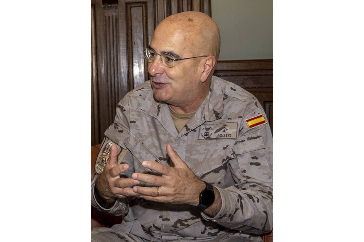El general José Luis Souto Aguirre durante una entrevista realizada por la revista Defensa en 2023. (foto Antonio Rodriguez Santana) El general José Luis Souto Aguirre durante una entrevista realizada por la revista Defensa en 2023. (foto Antonio Rodriguez Santana)