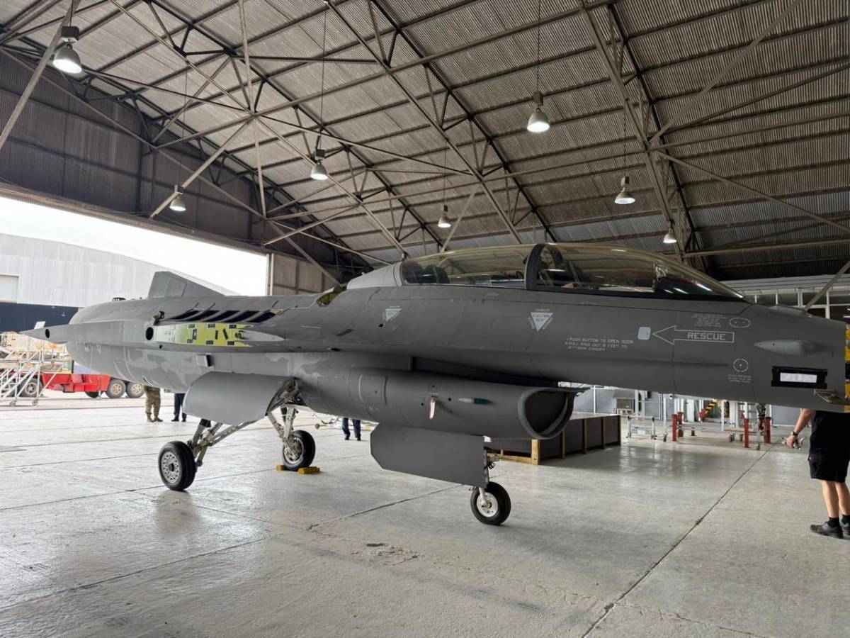 Fuselaje del primer F-16 de la Fuerza Aérea Argentina. (FAA) Fuselaje del primer F-16 de la Fuerza Aérea Argentina. (FAA)