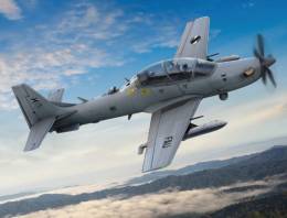  Ilustracin de un Sper Tucano con el esquema de la Fuerza Area Uruguaya.