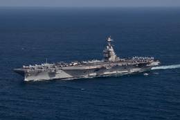 El portaaviones USS Gerald R. Ford (CVN-78), que da nombre a su clase.  (foto US Navy)