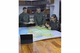 Nicols Maduro, presidente de Venezuela, junto al Ministro de la Defensa y el Comandante Estratgico Operacional. (Foto: Prensa FANB)