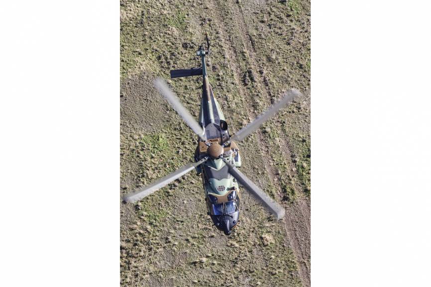 Vista superior del NH90 de la Aviación del Ejército de Tierra español. (foto Rubén Galindo)
