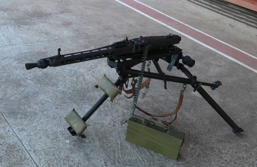 Entre el armamento expuesto, estaba esta veterana pero todavía eficaz ametralladora MG-3 de 7,62 mm.