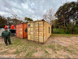 Un contenedor en el que fueron hallados estos equipos.