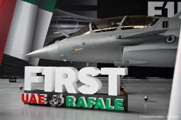 El primer Rafale de Emiratos rabes Unidos presentado en Pars. (Dassault Aviation - A. Bonfort)