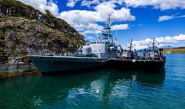 Embarcaciones de la Divisin Patrullado Austral en el Canal de Beagle. (Foto:  Armada Argentina)
