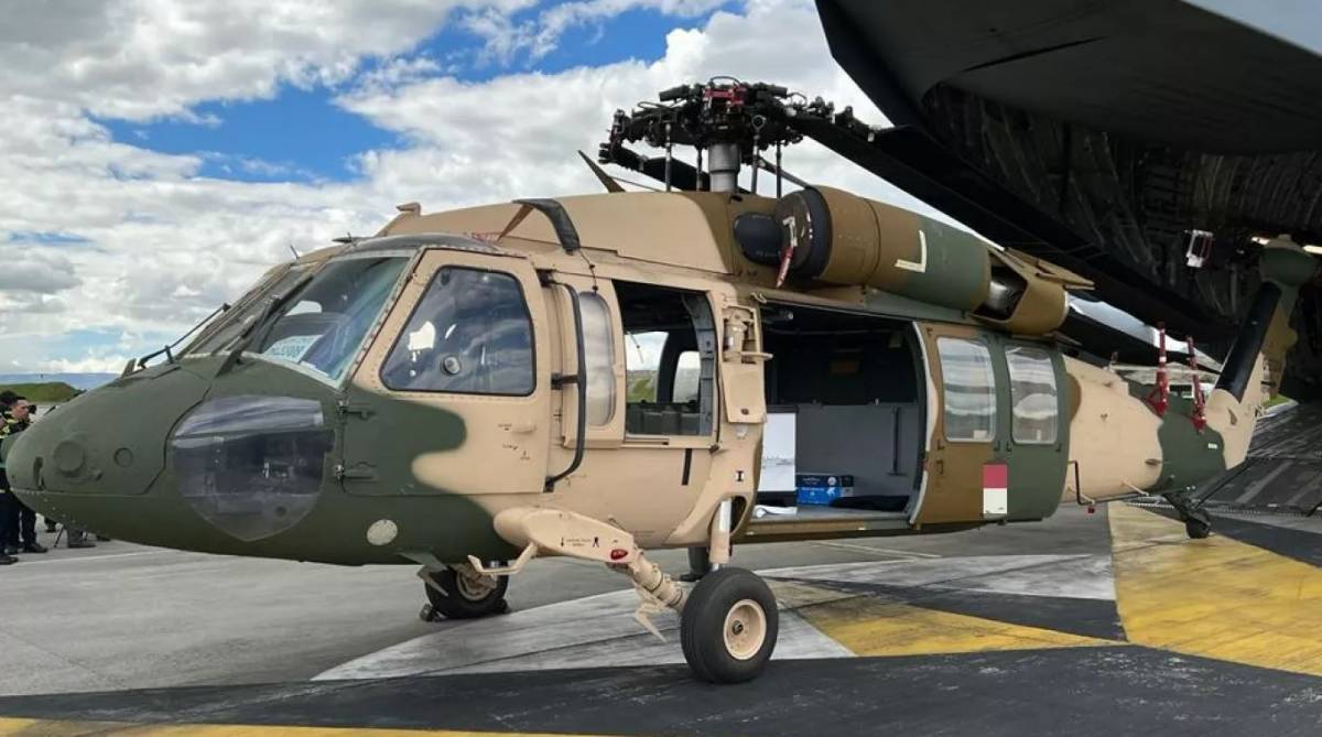 Helicóptero Sikorsky UH-60 Black Hawk entregado por EE. UU. a la Policía Nacional de Colombia. (Foto: Ministerio de Defensa de Colombia) Helicóptero Sikorsky UH-60 Black Hawk entregado por EE. UU. a la Policía Nacional de Colombia. (Foto: Ministerio de Defensa de Colombia)