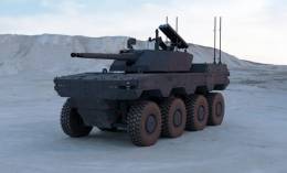 El vehculo de combate robtico HAVOC 8x8 es una tecnologa pionera en los medios robticos terrestres. (Milrem Robotics)