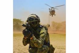 Un miembro de operaciones especiales de la Marina de M�xico durante un ejercicio t�ctico. (SEMAR)