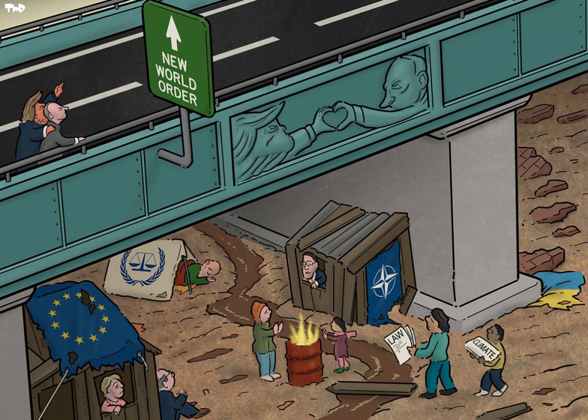 Cómic del caricaturista neerlandés Tjeerd Royaards. Cómic del caricaturista neerlandés Tjeerd Royaards.