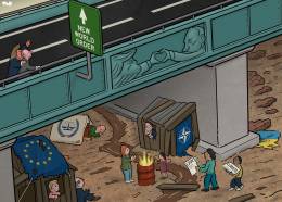 C�mic del caricaturista neerland�s Tjeerd Royaards.