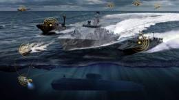 Ilustracin de buques de Saab operando. (Saab)