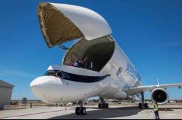 Un avin Beluga de Airbus en la planta de Getafe. (Airbus)