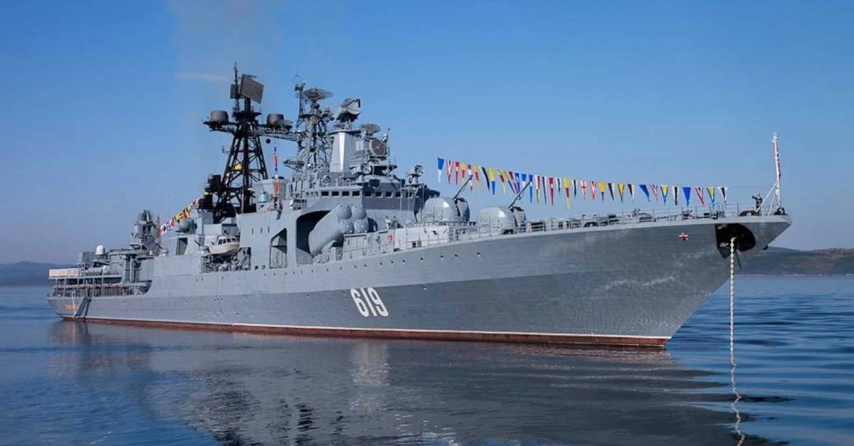 El destructor Severomorsk, ser posiblemente el buque insignia de la Flota del Bltico de la Armada de Rusia. (foto BSKY)
