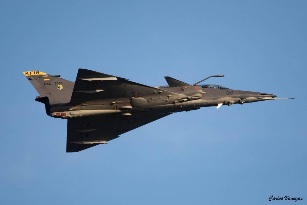 Un avin de combate de la Fuerza Aeroespacial Colombiana. (foto: Carlos Vanegas)