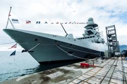 La nueva fragata del programa FREMM recin entregada a la Marina Italiana. (foto: Financtieri)