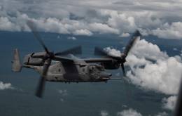 Un CV-22 en vuelo durante una misi�n. (foto: Bell-Boeing)