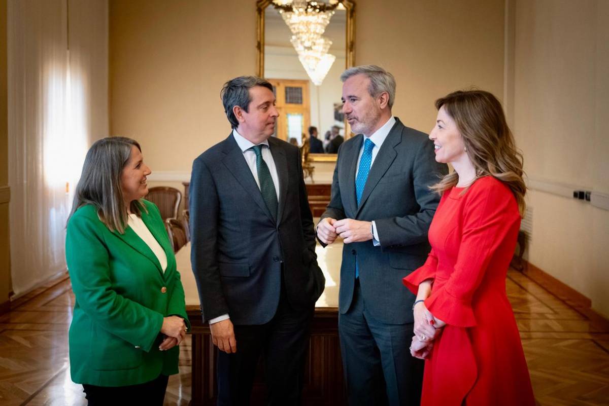 Reunión de directivos de GDELS-Santa Bárbara con autoridades de Aragón. (foto: GDELS-Santa Bárbara) Reunión de directivos de GDELS-Santa Bárbara con autoridades de Aragón. (foto: GDELS-Santa Bárbara)