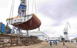 Reciente puesta de quilla de la fragata F-112 Roger de Lauria en Ferrol (Navantia)