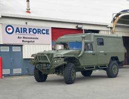 El VAMTAC a su llegada a Nueva Zelanda. Destaca su nuevo frontal (Ministerio de Defensa de Nueva Zelanda)