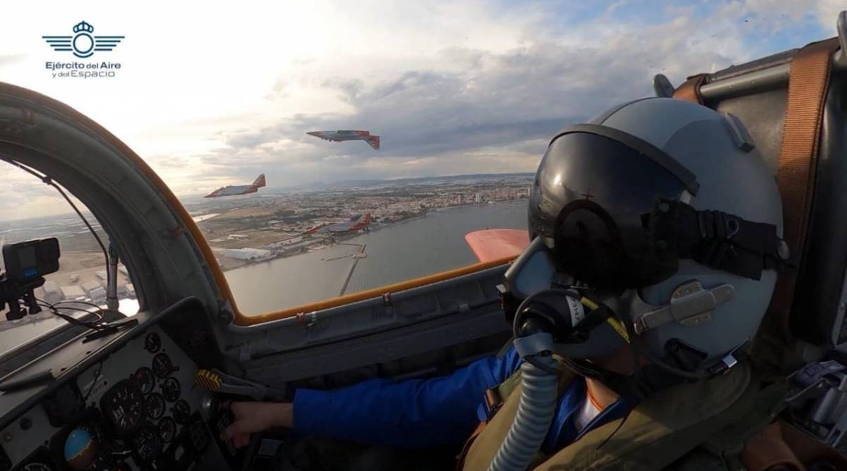 Parte del vuelo vivido por Pedro Acosta desde la cabina de un C-101. (foto: Ejrcito del Aire y del Espacio)