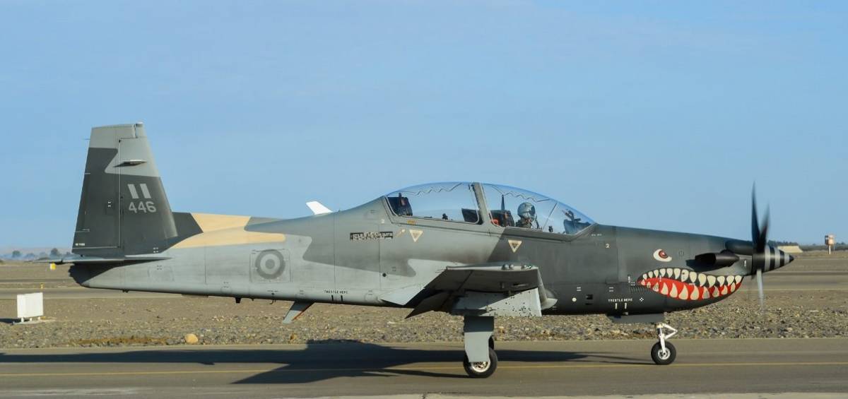 Un avin KT-1P de la Fuerza Area del Per.