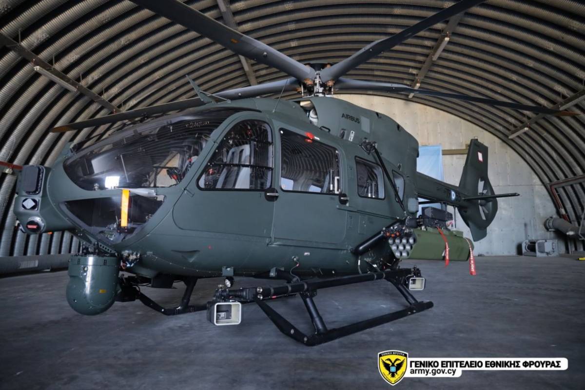 Uno de los H145M de la Guardia Nacional de Chipre presentados en Pafos. (foto Guardia Nacional de Chipre) Uno de los H145M de la Guardia Nacional de Chipre presentados en Pafos. (foto Guardia Nacional de Chipre)