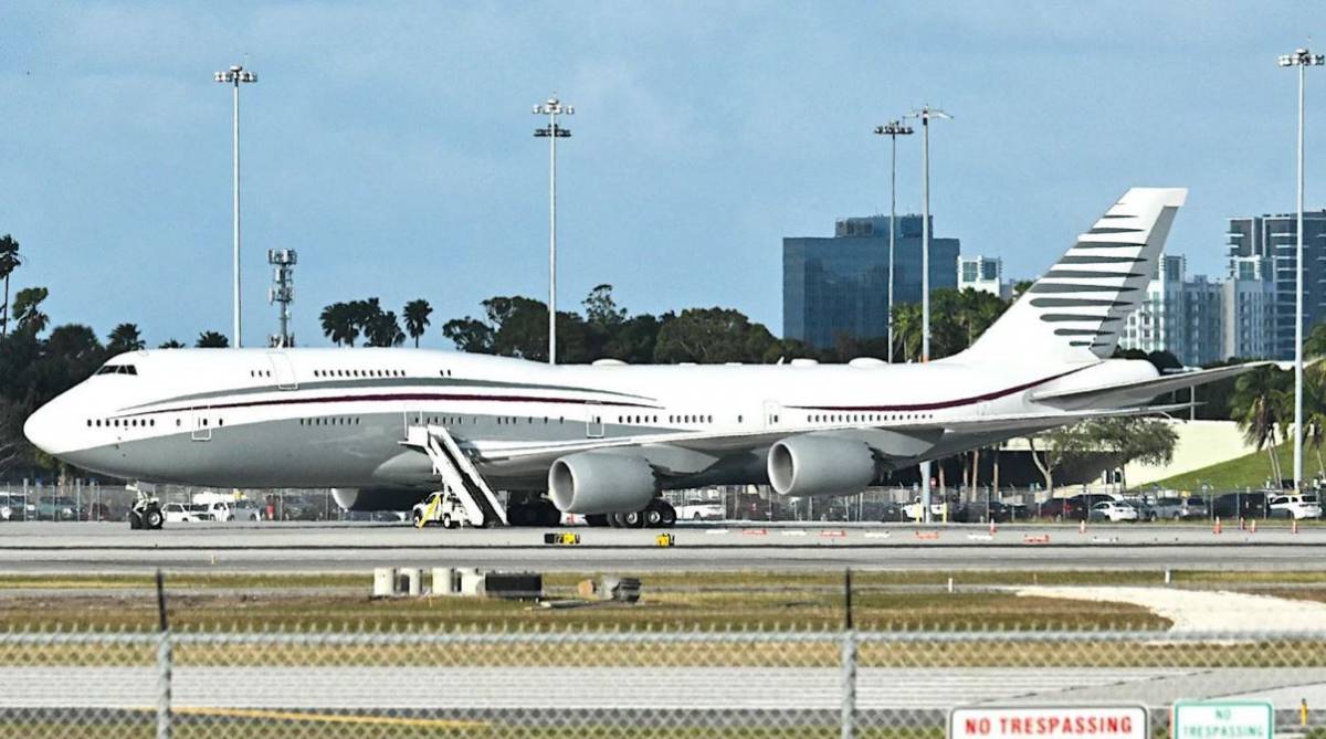 El avión 747-8 Intercontinentals regalado por Qatar que podría convertirse en el nuevo Air Force One. (Foto: Getty Images) El avión 747-8 Intercontinentals regalado por Qatar que podría convertirse en el nuevo Air Force One. (Foto: Getty Images)