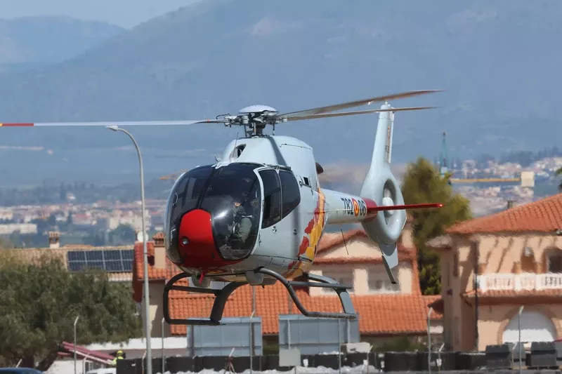 Uno de los pequeños helicópteros EC120B de la Escuela Militar de Helicópteros. Foto: Julio Maíz Uno de los pequeños helicópteros EC120B de la Escuela Militar de Helicópteros. Foto: Julio Maíz