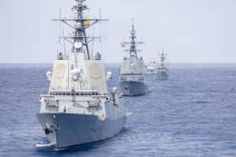 Buques de la Armada durante el ejercicio SINKEX-25.