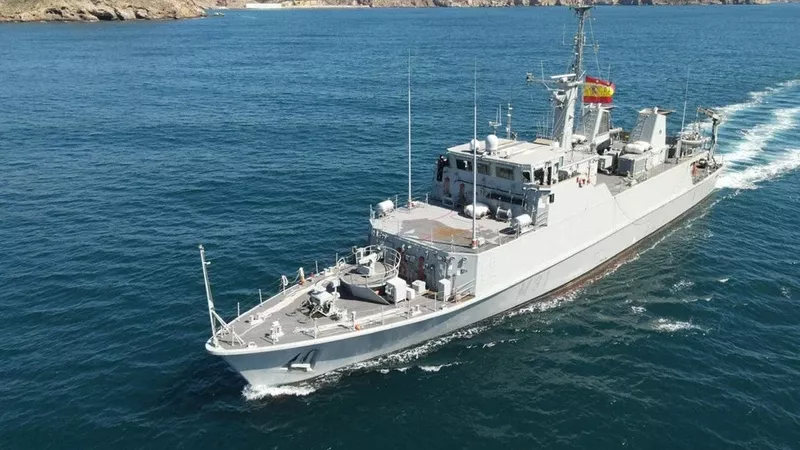 El cazaminas “Segura”. Foto: Armada El cazaminas “Segura”. Foto: Armada