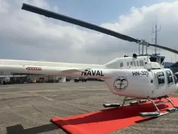 El nuevo Bell 206 de la Armada ecuatoriana.