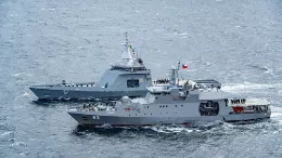 OPV de la Armada Argentina ARA Bouchard y  el Marinero Fuentealba de la Armada de Chile en "Viekaren" 2024.