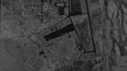 Vista satelital de un cementerio de aviones en la base a�rea de Ben Guerir (Marruecos).