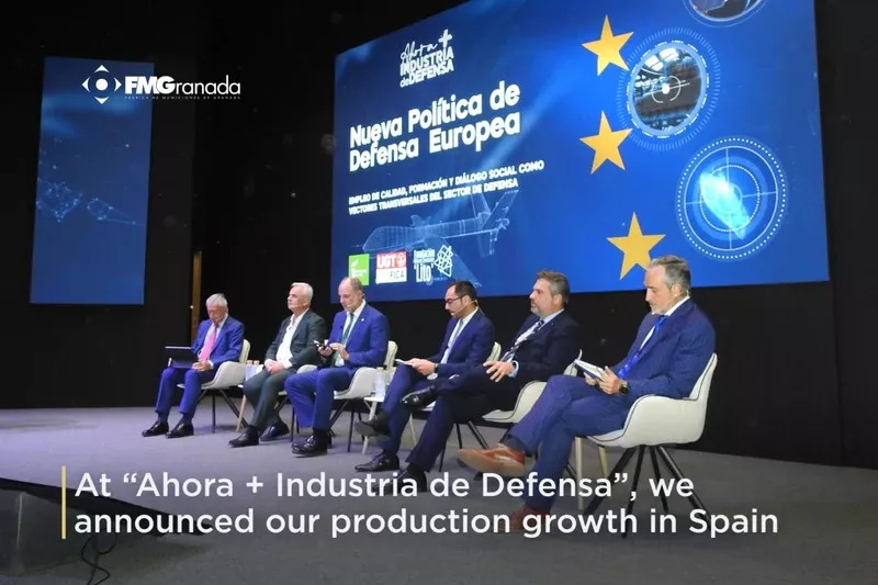 La intervención de Manuel García-Sañudo en el evento “Ahora + Industria de Defensa” en la que confirmó los planes para Vadollano. Foto: FMG La intervención de Manuel García-Sañudo en el evento “Ahora + Industria de Defensa” en la que confirmó los planes para Vadollano. Foto: FMG