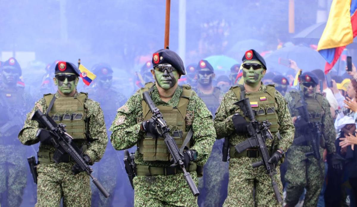 Militares colombianos durante el desfile del 20 de julio. Militares colombianos durante el desfile del 20 de julio.