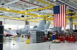 Cazas F/A-18 Super Hornet en las instalaciones de Boeing en St. Louis, una de las 3 plantas donde los trabajadores se declararon en huelga. (Foto: Alex Flynn/Bloomberg)