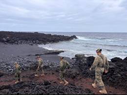 Despliegue de militares de la BRICAN XVI en Lanzarote. (foto: Ejrcito de Tierra)