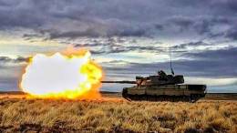 Tanque Leopard 1V del Ej�rcito de Chile, en la Pampa Austral de Magallanes. (foto: Ej�rcito de Chile)