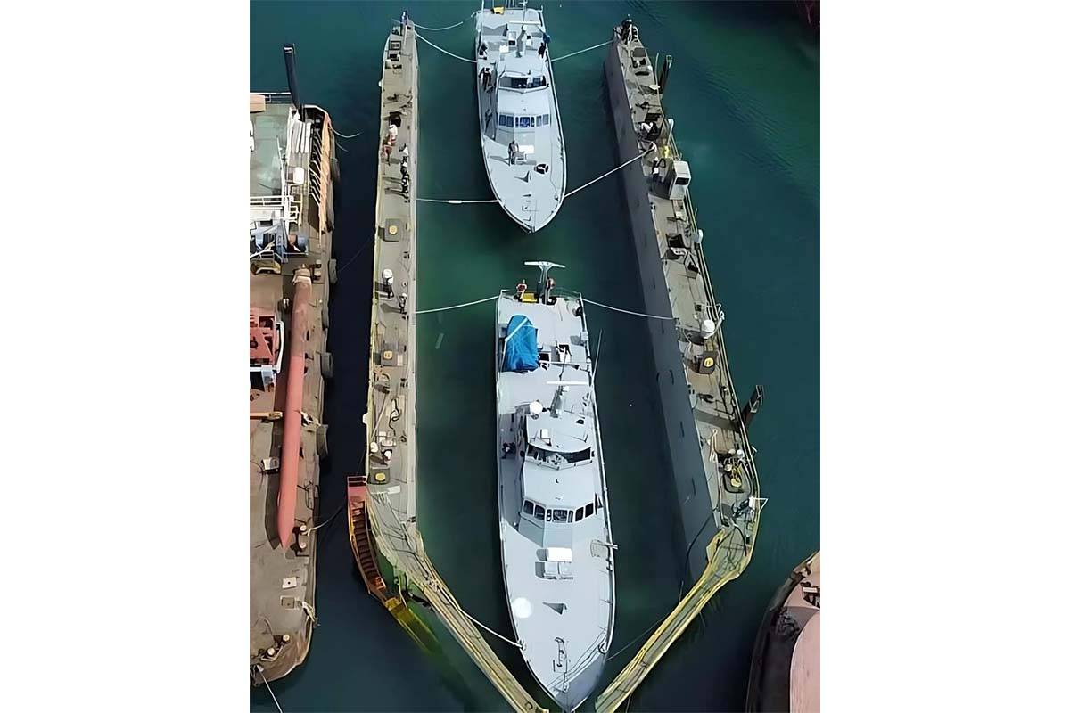 Los patrulleros guardacostas ARD Bellatrix (GC-106) y ARD Capella (GC-108) dentro del dique N.° 2 de Ciramar Shipyards. (Foto: Ciramar Shipyards) Los patrulleros guardacostas ARD Bellatrix (GC-106) y ARD Capella (GC-108) dentro del dique N.° 2 de Ciramar Shipyards. (Foto: Ciramar Shipyards)