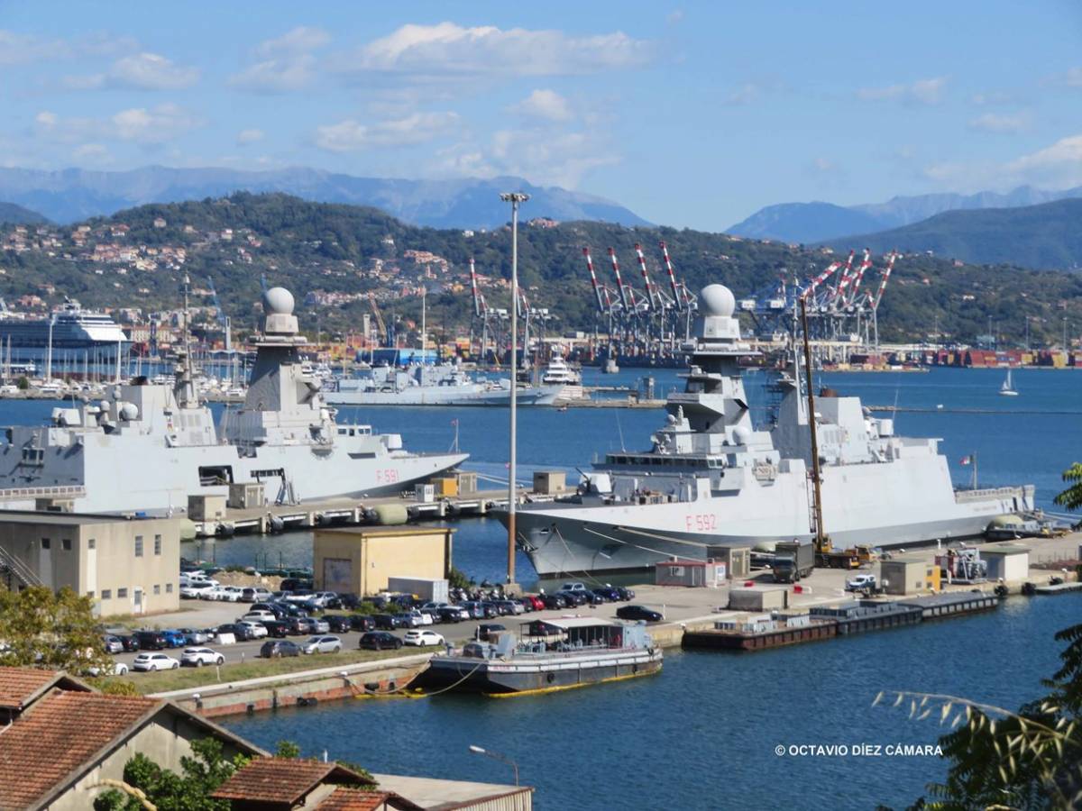 A partir de 2027 est previsto que se inicien las actuaciones que van a permitir mejorar la Base Naval de La Spezia.    (Octavio Dez Cmara)