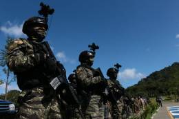Equipo tctico del Servicio Nacional Aeronaval de Panam. (Foto: Ministerio de Seguridad Pblica)
