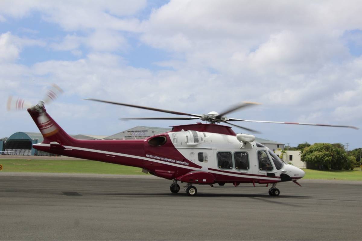 Vuelo de prueba de un helicóptero Leonardo Helicopters AW169 sobre la Base Aérea de San Isidro en República Dominicana. (Foto: FARD) Vuelo de prueba de un helicóptero Leonardo Helicopters AW169 sobre la Base Aérea de San Isidro en República Dominicana. (Foto: FARD)