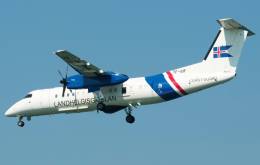El Dash 8 Q300 de la Guardia Costera de Islandia. (foto Aldo Bidini/wikipedia)