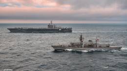 Fragatas de la Armada de Chile en Operaciones conjuntas con el USS "George Washington" Armada de Estados Unidos, en aguas Chilenas. (foto: Southcom)
