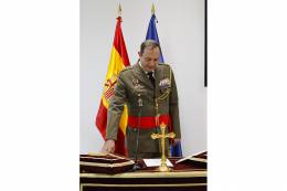 El Teniente General Enrique Campo durante el acto de toma de posesin.