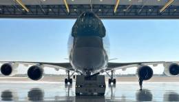 Boeing 747-8i en las instalaciones de Sierra Nevada Corporation en Dayton. (Foto: SNC)